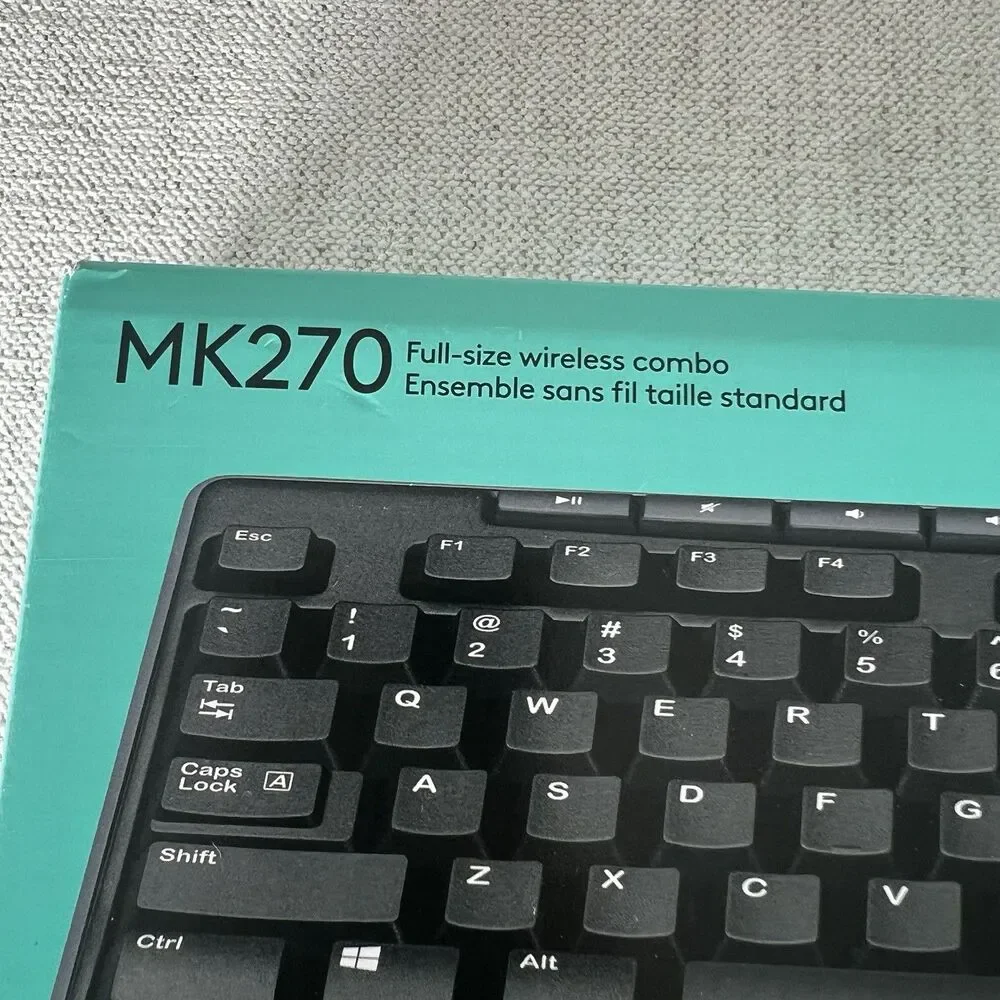 Logitech MK270 Wireless Keyboard Mouse Combo Full Size USB Receiver 920-008813